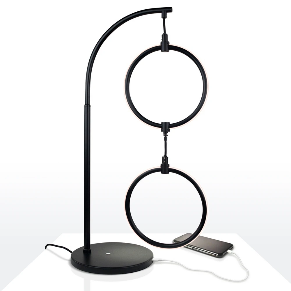 Nova Modern Hoops Led Table Lamp with Color Changing Function (24")