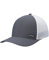 Men's Hurley Graphite, White League Trucker Snapback Hat