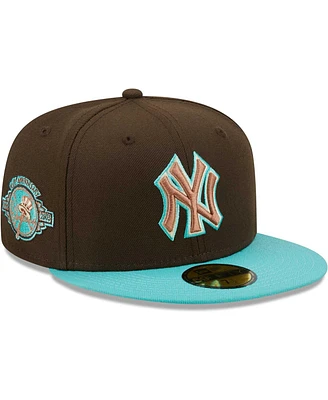 Men's New Era Brown, Mint York Yankees Walnut 59Fifty Fitted Hat