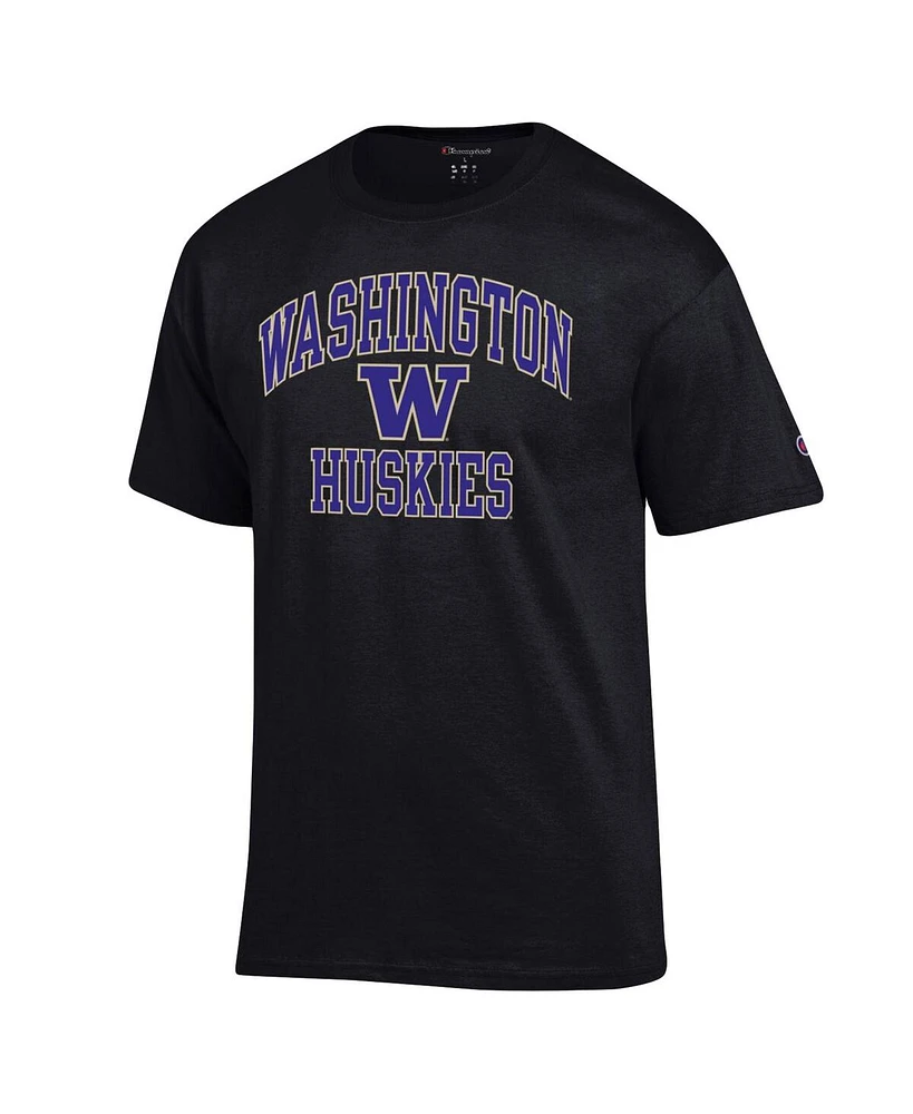 Men's Champion Black Washington Huskies High Motor T-shirt