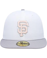 Men's New Era White, Gray San Francisco Giants 2002 World Series Side Patch Undervisor 59FIFTY Fitted Hat