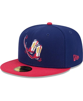 Men's New Era Navy, Coral Pointy Boots De Amarillo Copa La Diversion 59FIFTY Fitted Hat