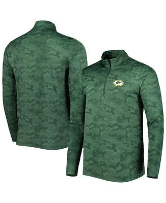 Men's Antigua Green Bay Packers Brigade Quarter-Zip Sweatshirt