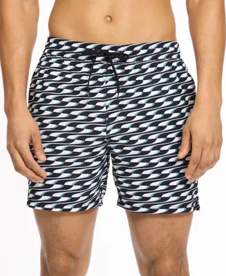 Puma Men's 5" Geometric-Print Swim Shorts