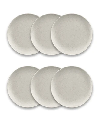 Abode Homewares Coupe Wheat Polypropylene Salad Plates, Set of 6