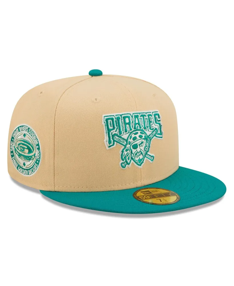 Men's New Era Natural, Teal Pittsburgh Pirates Mango Forest 59FIFTY fitted hat