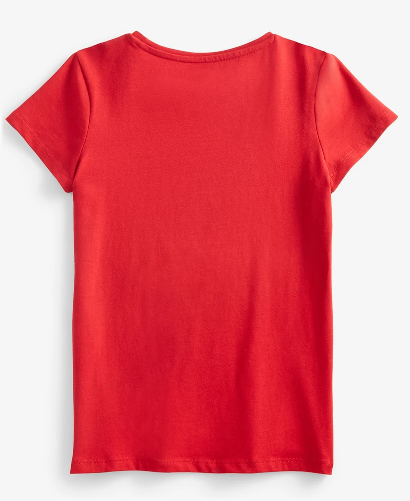 Guess Big Girls Triangle Rhinestone Logo T-shirt