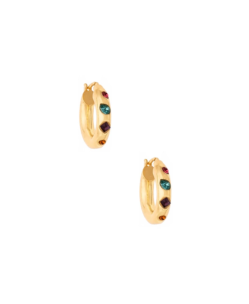 Ettika Lively Rainbow Hoop Earrings