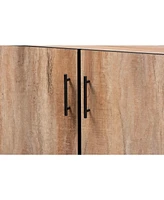 Baxton Studio Patton Modern and Contemporary 47.2" Finished Wood 3-Door Dining Room Sideboard Buffet