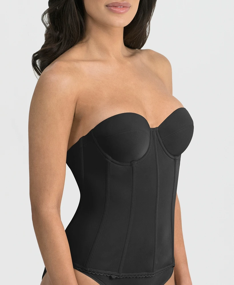 Dominique Brianna Low Back Strapless Longline Bra, 8980
