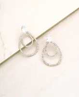Ettika Crystal Serenity Earrings in 18K Gold Plating