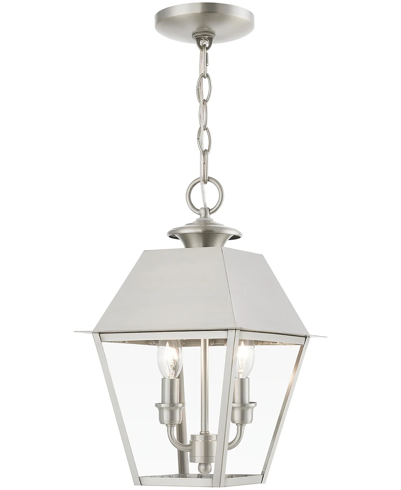 Livex Wentworth 2 Light Outdoor Medium Pendant Lantern