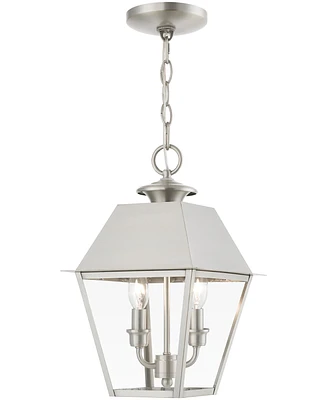 Livex Wentworth 2 Light Outdoor Medium Pendant Lantern
