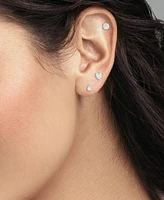 Giani Bernini 5-Pc. Set Cubic Zirconia Solitaire Multi-Cut Stud Earrings in Sterling Silver, Created for Macy's