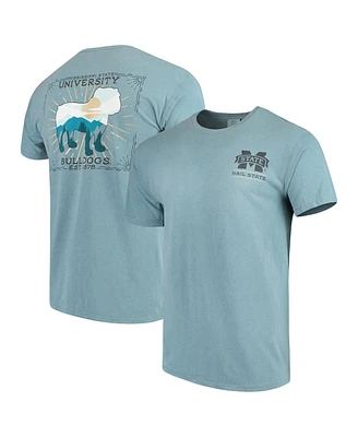 Men's Blue Mississippi State Bulldogs Scenery Comfort Colors T-shirt