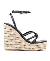 Electra Women's Rhinestone Embedded Wedge Sandals