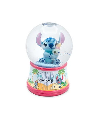 Disney Lilo & Stitch Ohana Light-Up Snow Globe with Swirling Glitter Display Decoration | Home Decor for Kids Room Essentials | Precious Keepsake, Cut
