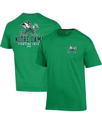 Men's Champion Green Notre Dame Fighting Irish Team Stack 2-Hit T-shirt