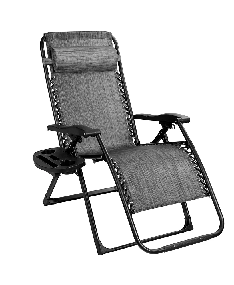 Zero Gravity Chair Oversize Lounge Patio Heavy Duty Folding Recliner
