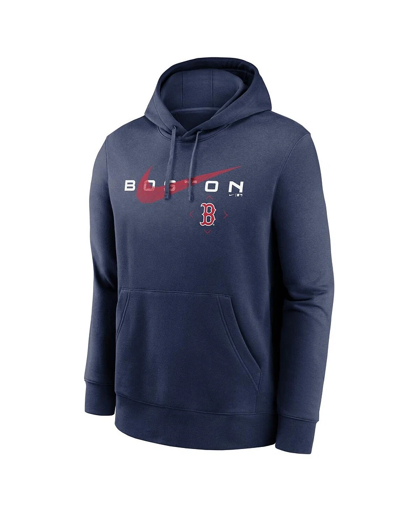 Men's Nike Navy Boston Red Sox Big and Tall Over Arch Pullover Hoodie