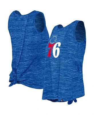 Women's New Era Royal Philadelphia 76ers Space Dye Active Tank Top