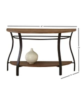 Steve Silver Denise 48" Demilune Wood and Metal Sofa Table