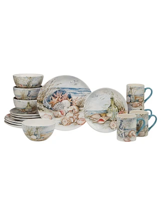 Certified International Coastal Landscape 16 Pc-Dinnerware Set, Service for 4