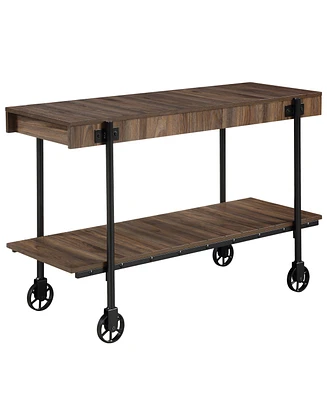 Furniture of America Luther 30" Steel Rectangle Sofa Table