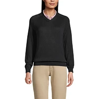 Lands' End Women's Cotton Modal V-neck Sweater