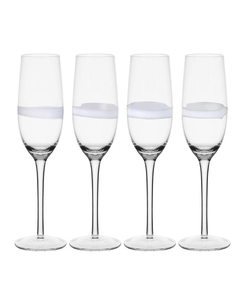 Fitz and Floyd Organic Band 8-oz Flutes 4-Piece Set
