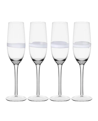 Fitz and Floyd Organic Band 8-oz Flutes 4-Piece Set