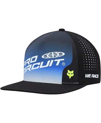 Men's Fox Blue, Black Foyl Pro Circuit Adjustable Snapback Hat