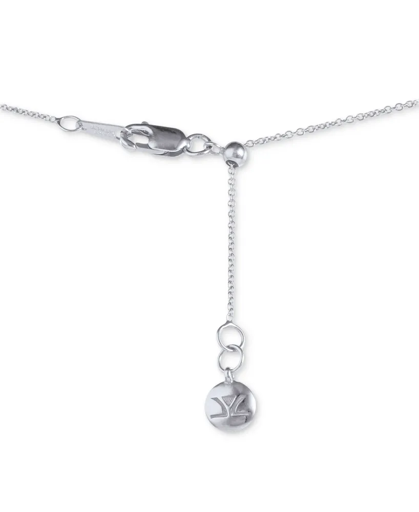 Le Vian Denim Ombre (7/8 ct. t.w.) & Nude Diamond (1/20 ct. t.w.) Flower Pendant Necklace in 14k White Gold, 18" + 2" extender