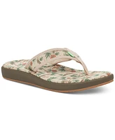 Sanuk Men's Furreal Floral-Print Flip-Flops