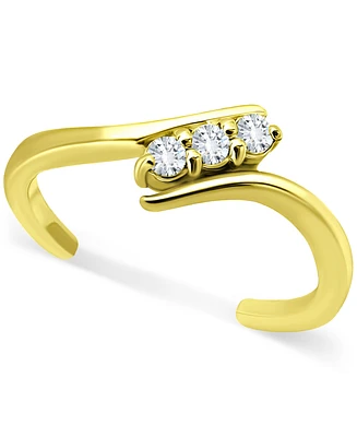 Giani Bernini Cubic Zirconia Three Stone Toe Ring, Created for Macy's
