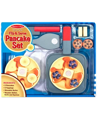 Melissa and Doug Kids' Wooden Flip & Serve Toy Pancake Set