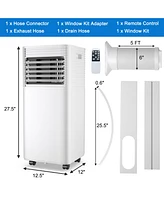 8000 Btu Portable Air Conditioner 3-in-1 Cooler w/Dehumidifier