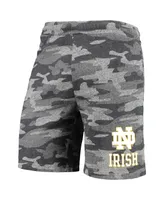 Men's Concepts Sport Charcoal, Gray Notre Dame Fighting Irish Camo Backup Terry Jam Lounge Shorts