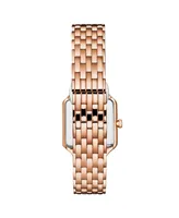Stuhrling Women's Symphony Rose-Gold Stainless Steel , Silver-Tone Dial , 36mm Square Watch
