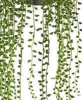 Nearly Natural String of Pearl Artificial Plant Hanging Basket