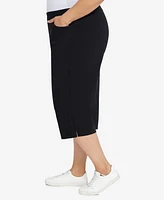 Alfred Dunner Plus Classic Allure Stretch Clamdigger Capri Pant