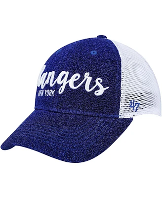 Women's '47 Brand Blue, White New York Rangers Encore Mvp Trucker Snapback Hat
