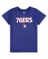 Women's Fanatics Royal, Heather Gray Philadelphia 76ers Plus T-shirt and Shorts Combo Set