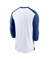Men's Nike White, Royal Milwaukee Brewers Rewind 3/4-Sleeve T-shirt