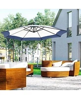 Outsunny 10' Cantilever Umbrella Offset Patio Umbrella w/ Cross Base