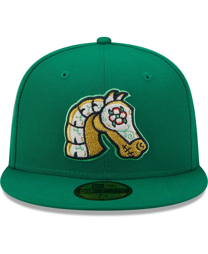 Men's New Era Green Caballeros De Charlotte Copa La Diversion 59FIFTY Fitted Hat