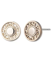 Givenchy Gold-Tone Logo Coin Button Stud Earrings