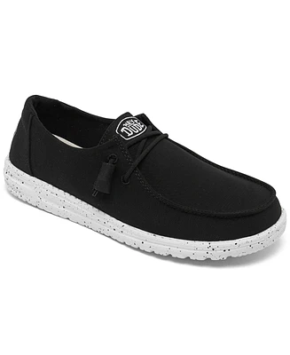 Hey Dude Women's Wendy Slub Canvas Casual Moccasin Sneakers from Finish Line