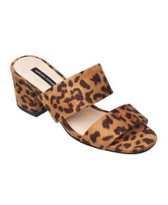 French Connection Women's Block Heel Two-Piece Dress Sandals