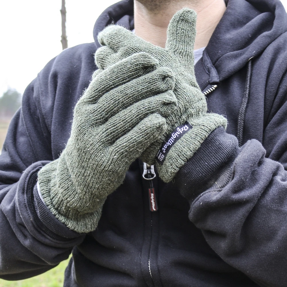 RefrigiWear Men's Insulated Wool Gloves - Ultimate Cold Weather Protection, Thermal Lining, and Superior Comfort